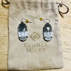 Kendra Scott Silver-Tone Faceted Earrings